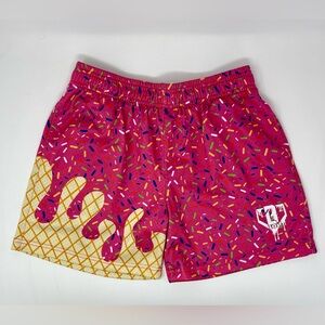 Baseball Lifestyle 101 Ice Cream Shorts Youth XL Strawberry